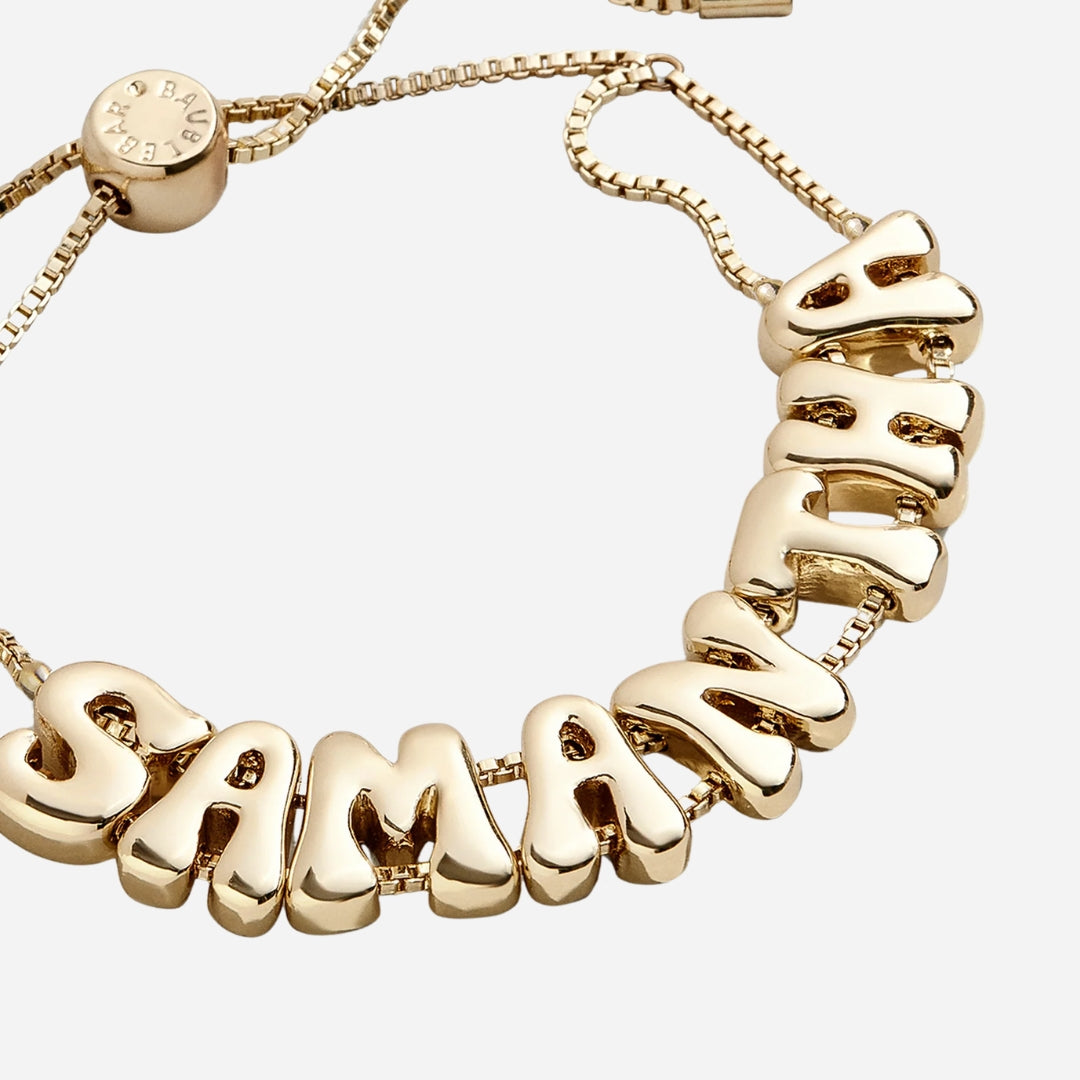Custom name slider bracelet